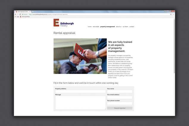 Edinburgh Realty’s new website: Everything is easier